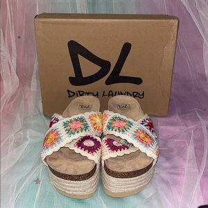 Dirty Laundry Natural Crochet Sandals